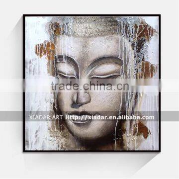 Handmade 3d buddha face canvas oil painting for bedroom and hotel