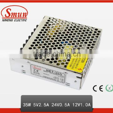 35w triple output switching power supply with CE ROHS 2 year warranty