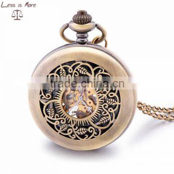 No battary mechanical pocket watch