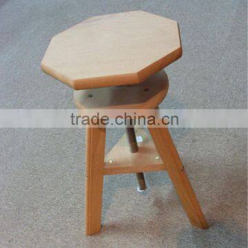 Artist adjustable wooden stool