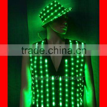 TC-145 Remote control led jacket,multi color led light suit,light up led suit