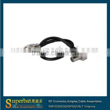 FME male straight to MS-147 male right angle Pigtail cable RG174 15cm