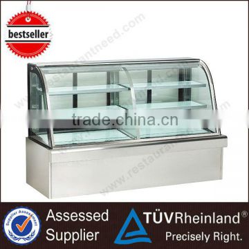 Professional Refrigeration Equipment 3 Layers Glass cake display stand