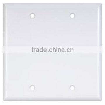 UL listed 2 Gang blank plastic wallplate