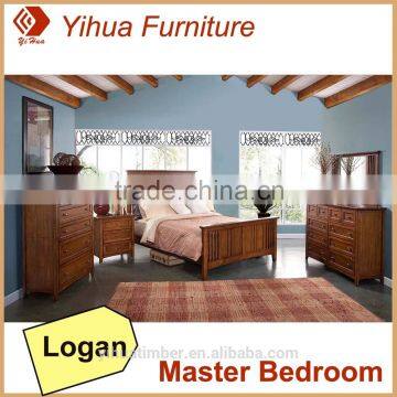 Yihua Logan Ash Wood Bed Set American Size Bed Sheet Set