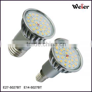 clear or milky cover JDRE14/E27 gu10 led spotlight 2835smd led 5w 230V with CE&ROHS certification
