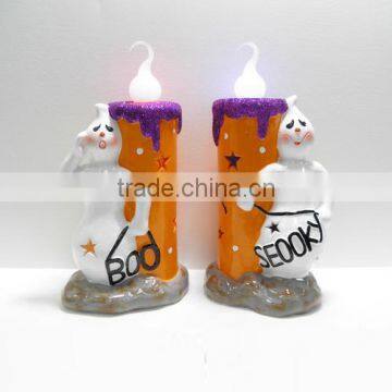 Candle design LED light ceramic halloween decor