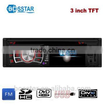 auto car dvd for universal single din with 3inch screen usb fm radio receiver powerful output audio bluetooth combination