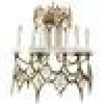 530-18 Italian Brass and Crystal Chandelier