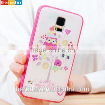 Factory printing logo and design soft cover case for samsung galaxy s5