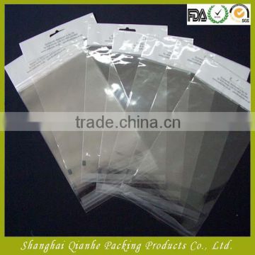 White card header opp plastic bag,pp bag packaing