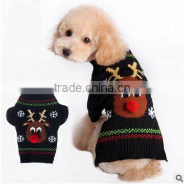 Hot Selling Dog Winter Christmas Sweater/Pet Holiday Festive Christmas Reindeer Dog Sweater/Pet Dog Cat Sweater Sweater