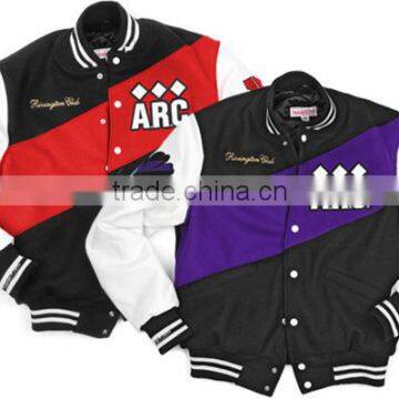 New Design Custom Varsity Jackets/ Custom Wholesale Chenille Patches Letterman Jackets Satin Varsity Jackets