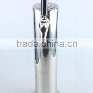 Draft beer tower with single faucet