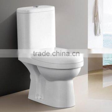 two pieces washing down toilets with wall mounted and floor mounted