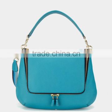 Designer woman leather Zip satchel bag