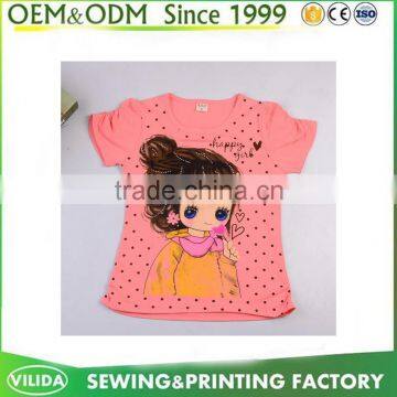 Fashion Girl Printed Summer Casual T Shirt With Pattern Soft Cotton Cute Kids Clothes For 3-12 Years photo-3