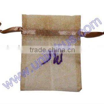 printed gift organza jewelry bag with logo