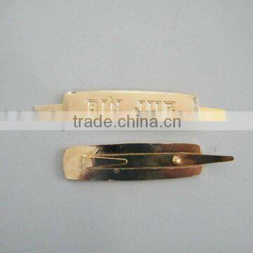 Furniture label, Zinc Alloy nameplate