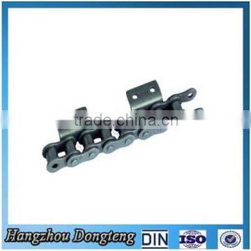 SHORT PITCH CONVEYOR ROLLER CHAIN WITH ATTACHMENT STEEL CHAIN SUPPLIER IN HANGZHOU ZHEJIANG CHINA DIN/ISO Chain made in china