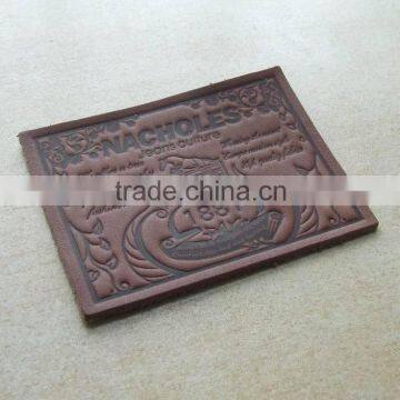 factory bulk natural leather label for jeans fashion