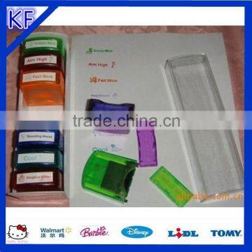 coloful handle plastic automatic rubber stamp for office