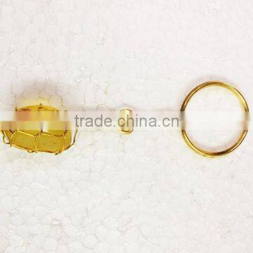 Yellow Onyx Tumble Golden Keyrings | Wholesale Keyrings From India