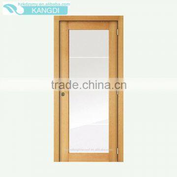 Unfinished interior oak veneered composite wooden glass door