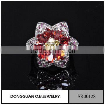 New Arrival Rings Jewelry /Colorful Flower Ring For Women/Stainless Steel Ring Design photo-4