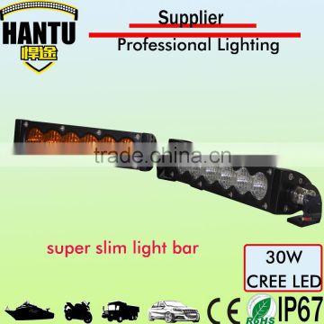 auto led light bar 30w headlight 9.5 inch super slim one row light bar