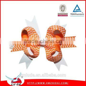 New Design Grosgrain Ribbon Hair Bows With Elastic Bands/Hair Accessories for Girls