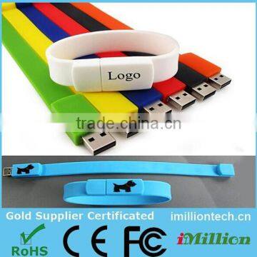 Wristband usb stick of bracelet bulk 1gb usb flash drives