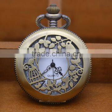 Antique brass music pocket watch steampunk quartz necklace pocket watches