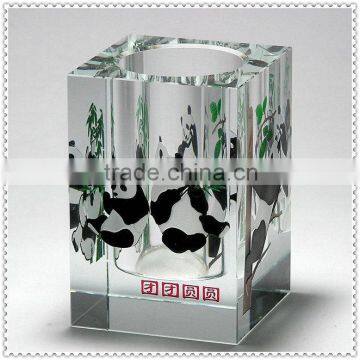 Engraved Hotsell Fashionable Crystal Pen Container for Office