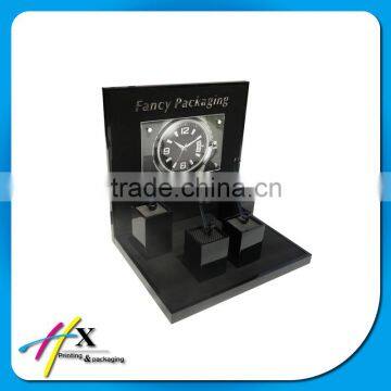 fashionable high gloss wooden watch display countertop