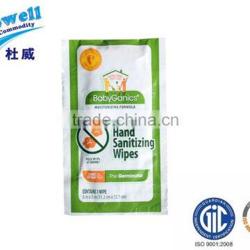 mini individual sanitizing wipes for hands