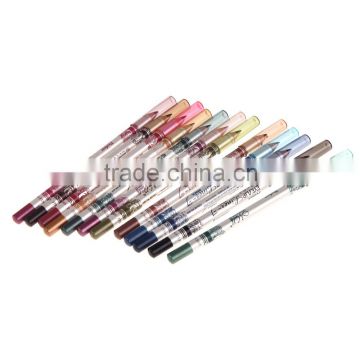 Makeup 12 Colors 3 in 1 Eyeliner+Lipliner+Eyebrow Pencil Waterproof Cosmetic Tool for Eye Eyebrow Lip