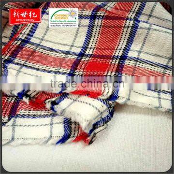 Checked printed 100% rayon yarn-dyed fabric