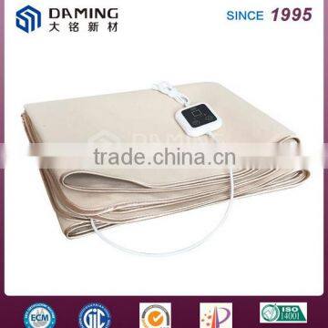 cream-colored 20V DC Excellent Microfleece electric warming blanket