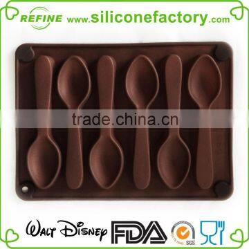 Hot selling! lovely spoon shape silicone ice making mould