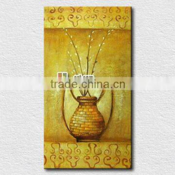 Modern wall decoration oil painted vases