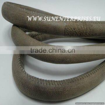 Round Leather Cords - Taupe 10 mm