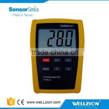 DM6801A+,K type thermometer with large LCD display