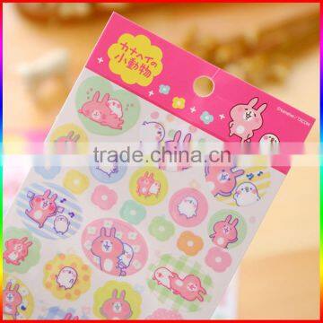 Custom Shape Cartoon PVC/Vinyl Sticker Bunny Design photo-3