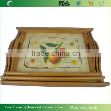 Home Basics Serving Tray, Bamboo Serving Tray for hotel