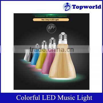 Fashion Colorful PC LED Light Power 10W Lamp Thread Size E27 Bluetooth LED Light Suitable For Android Cell Phone Tablet PC