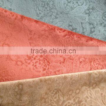Bronzed flower design holland velvet for sofa fabric