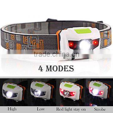 powered by AAA battery 3w headlight high power led headlamp water resistan