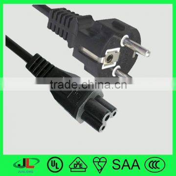 Junlong VDE type male female end type EU 3 pin straight schuko plug