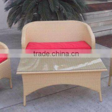 Outdoor Garden Lawn PE Wicker Chair Table Patio Furniture